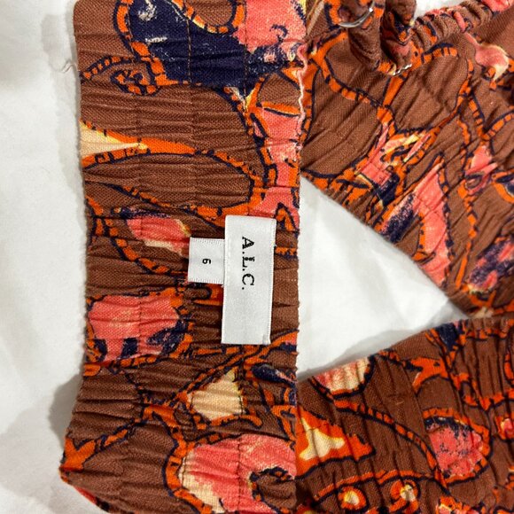 ALC printed linen crop halter top, size 6 - Picture 4 of 8